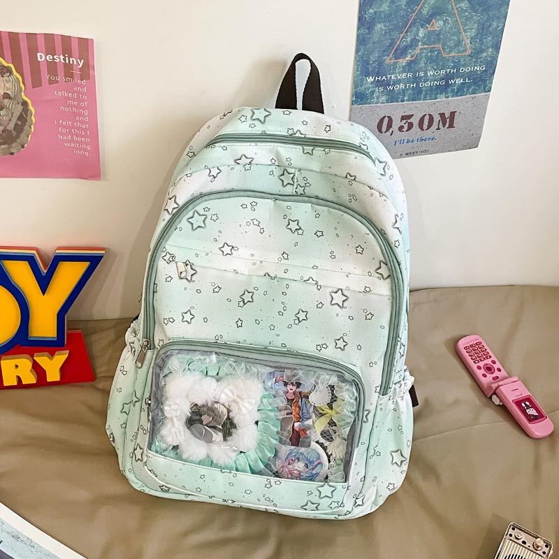 

Новый школьный рюкзак очень ценный, свежий, милый и симпатичный, а рюкзак со звездой — это легкий дорожный рюкзак для учеников средней школы. светло-зеленый