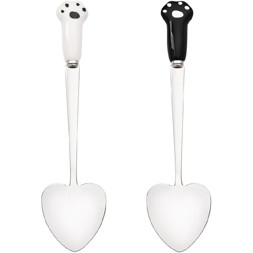 Dog Cat Paw Spoons for Wet Food Pet Food Can Spoon Dog Cat Food Spoon Set Pet Feeding Spoon Cute Spoons for Dogs Cats Heart Shaped Spoon Dog Food Cat