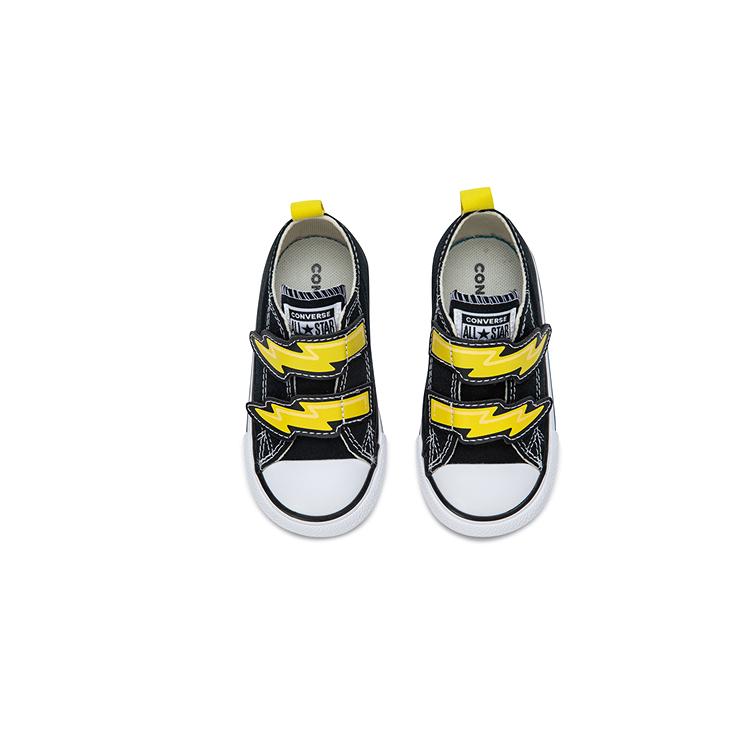 Converse Chuck Taylor All Star EasyOn Low TD Electric Bolt Baby Sneakers Black Golden-Wren A08376C