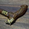 Walking Sticks Carving Wood Reeds Bronze Wooden Handmade Cane Stick Men's Accessories Horse