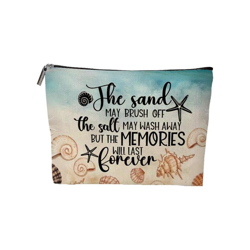 Beach Life Sardine Makeup Bag – Summer Vacation Travel Organizer & Accessories Pouch