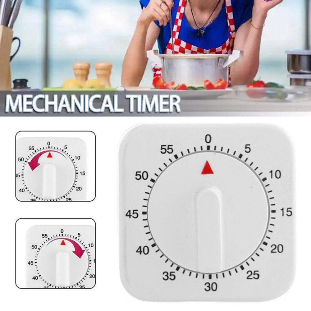 Square Mechanical Timer 3 Seconds Ring For Cooking