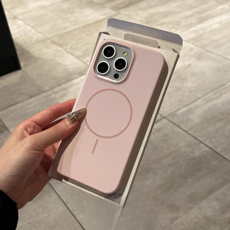 Applicable To IPhone17proMax Liquid Silicone Magnetic Suction Phone Case Apple 16 Advanced Sense Anti Fall 15 Protective Case