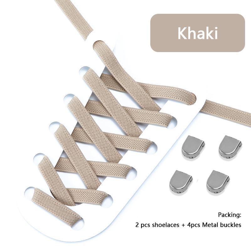 Elastic Laces Sneakers No Tie Shoe Laces 8MM Widened Flat Shoelaces Without Ties Kids Adult Sports Shoelace Shoes Accessories