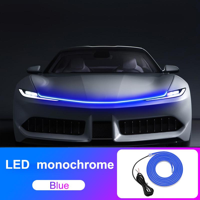 LED Daytime Running Light Universal Car Front Hood Decorative Lights DRL With Start Scan Dynamic Stream Auto Headlight Strip