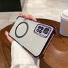 Case for Xiaomi Redmi Note 11S 5G,POCO M4 Pro 5G Clear Magnetic Casing Electroplated Lens Frame Phone Cover