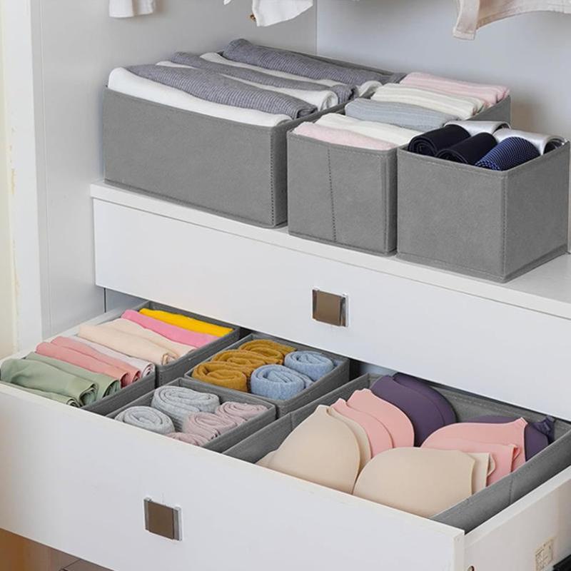 Clothes Organizer Storage Box Underwear Bra Socks Cabinet Drawer Organizer T-Shirt Storage Basket Wardrobe Storage Organizers