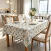Home Kitchen Dining Room Party Daily Use Decor Washable Rectangle Cotton Linen Tablecloth