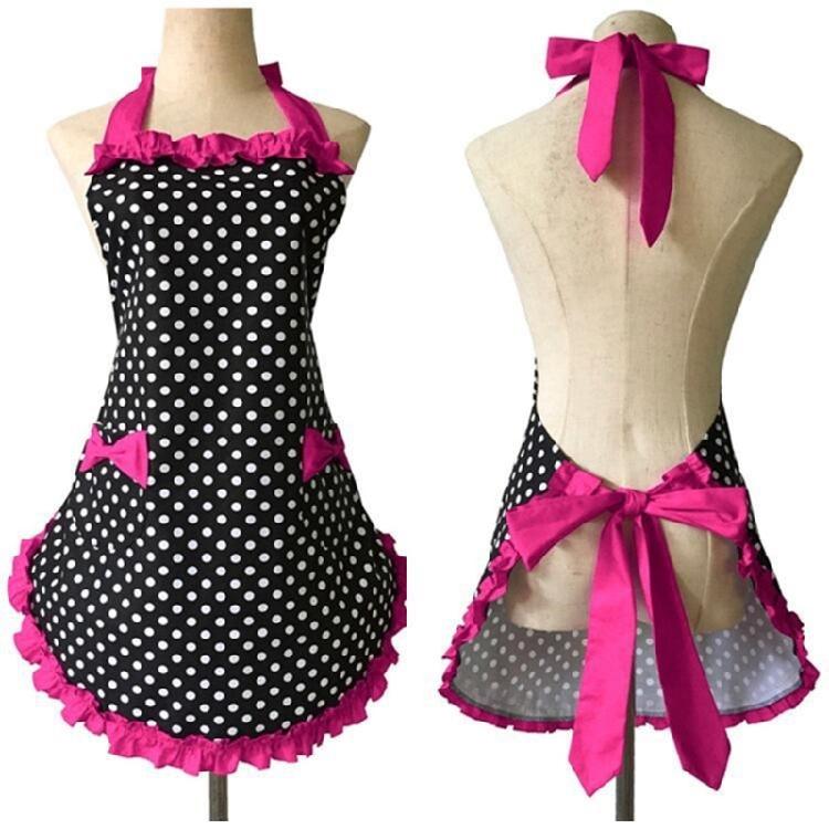 Women's Cake Apron Fashion Bowknot Apron for Women Girls Retro Kitchen Cooking Apron with Pockets Mother's Day Gifts