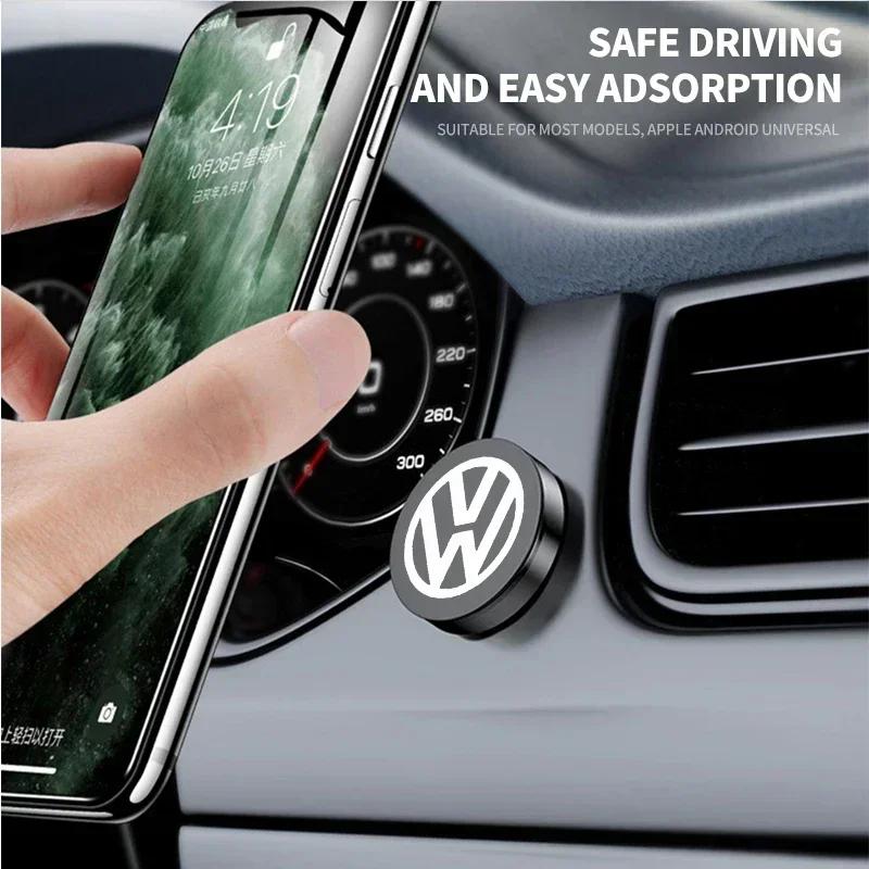 VW GTI GOLF 2026 Hot For VW VOLKSWAGEN Round Magnetic Mobile Car Phone Holder For Volkswagen VW Jetta Polo T4 T5 T6 Sharan Touar