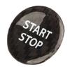 Push Start Button Cover Carbon Fiber Ignition Switch Button Cover Trim Replacement for GTR R35 2008‑2016 Black