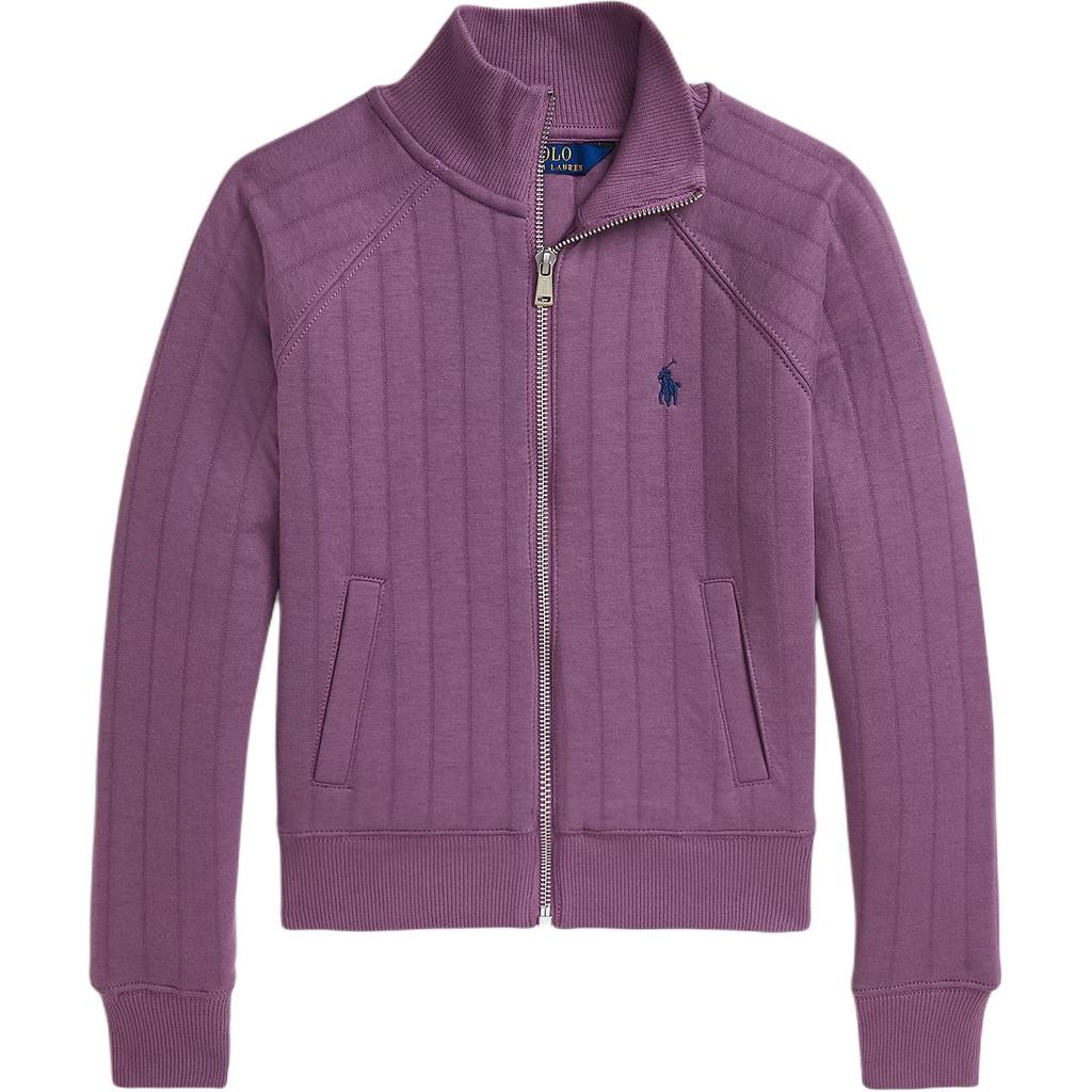 Polo Ralph Lauren Cotton Jacket Solid Color Quilted Pony Embroidery Zipper Kids Jackets Purple 313952089-003