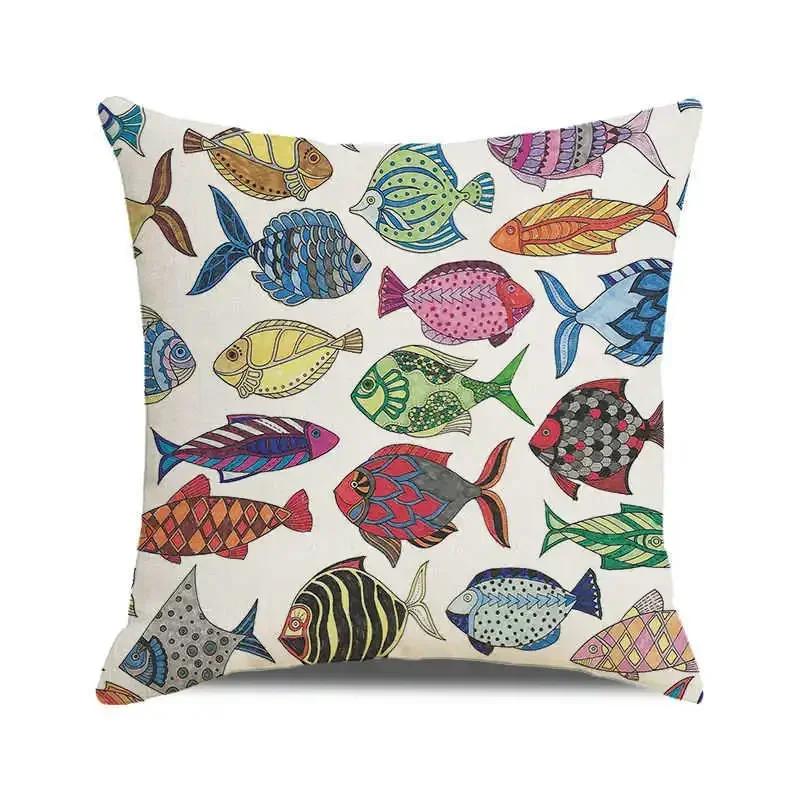 Beautiful Fish Pillowcase for Pillow Shark Pillow Case Decorative Cushion for Elegant Sofa Pillow Cover Interior for Home Decor