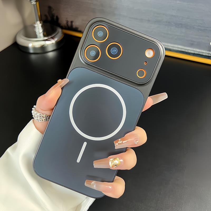Popular Cosmic Orange Acrylic PC For Phone Case For For Iphone 17 Pro Max 16 1 14 13 Magnetic Wireless Charge Hard Cover