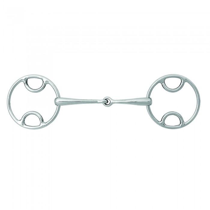 Korsteel Stainless Steel Jointed Beval Loose Ring Snaffle Bit