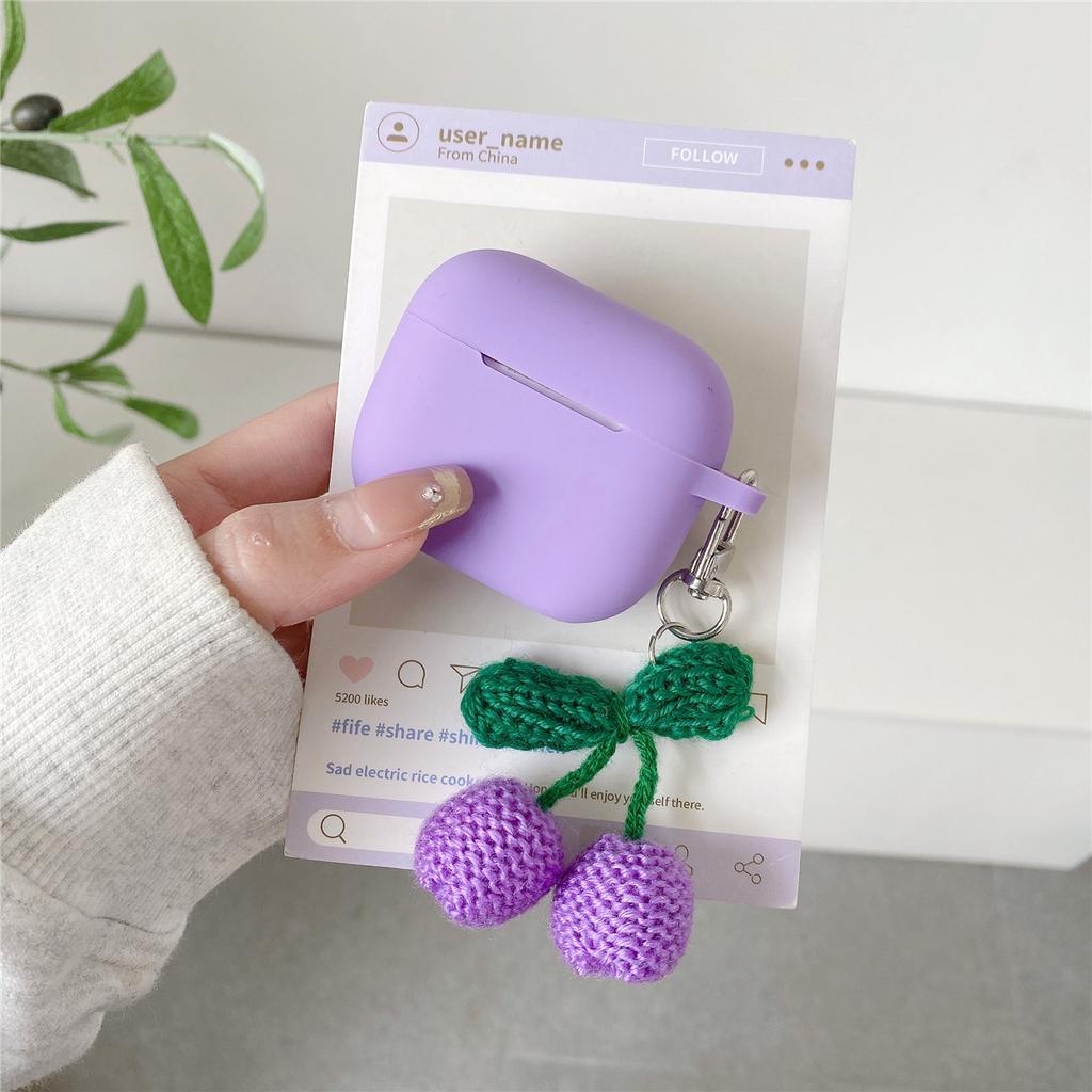 Plush Violet Silicone for Apple AirPods 1 Generation Bluetooth Headset Case Pro1 Headphone Case 1st Generation