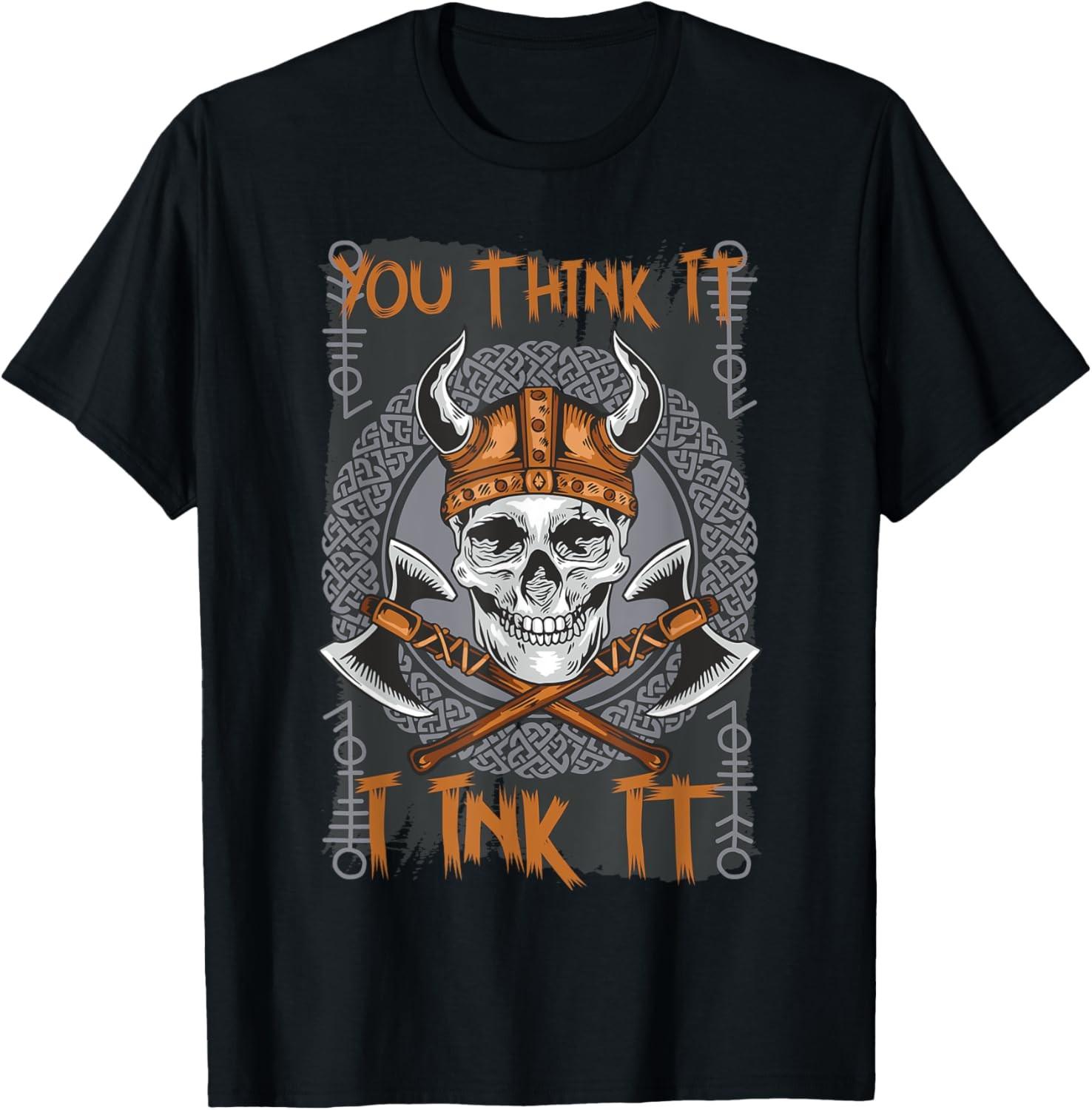Skull You Think It I Ink It Tattoo Artist Great Art T-Shirt S разноцветный