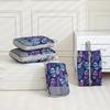 4Pcs/set Creative Printed Compression Packing Cubes Organizer Set Lightweight Travel Suitcase Clothes Storage Bags