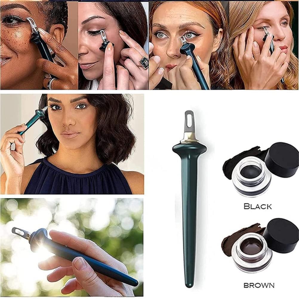 Eyeliner Makeup Brush Reusable Silicone Eyeliner Brush Waterproof Eye Liner Makeup Applicator