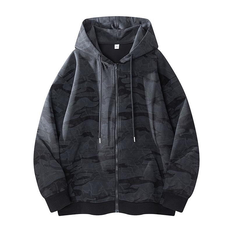 Унисекс толстовка-кардиган с капюшоном ACU Камуфляж - Ретро американский стиль, Осень/Зима 2026 XL