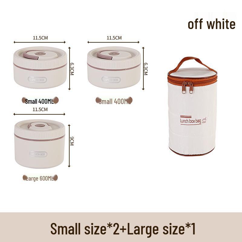 Round Multi-layer Stainless Steel Insulated Bento Box with Lid - Microwaveable Lunch Container for Office and Students.