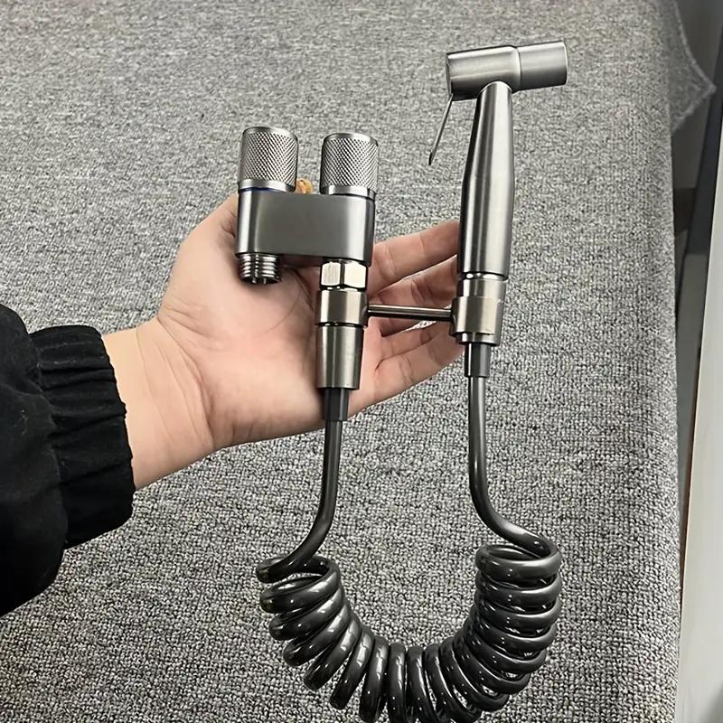 Modern Dual mop toilet cleaning faucet, wall mounted, dual outlet function water angle valve, non electric ceramic valve