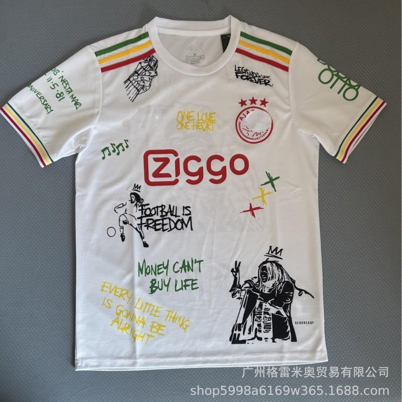 Camiseta de Visitante Ajax 2026-27 Réplica Camiseta de Fútbol 9 Ibrahimovic 23 Van Der Vaart Kit de Fútbol para Hombre de Manga Corta