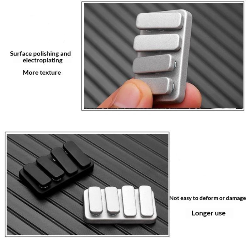 Mini Magnetic Metal Fidget Push Card Slider Fingertip Gyro Portable Sensory Toy Perfect Birthday Gift for Teens