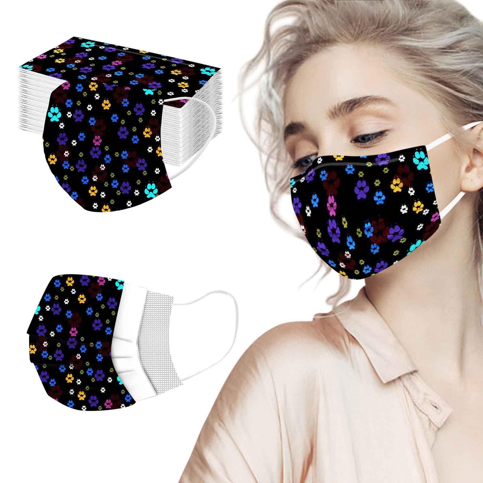 

Одноразовая маска для лица для взрослых женщин и мужчин, промышленная 3-слойная маска для ушей, 50 шт.