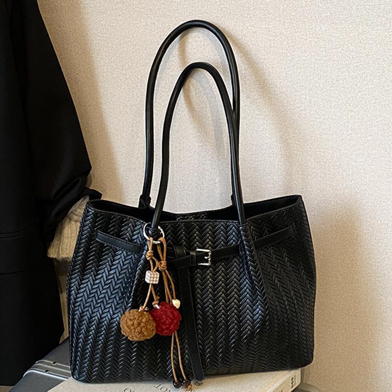 Retro Tragetasche, Unterarmtasche mit großem Fassungsvermögen, Hoher Erscheinungsgrad, Ein-Schulter-Tasche, Modische Pendler-Großtasche