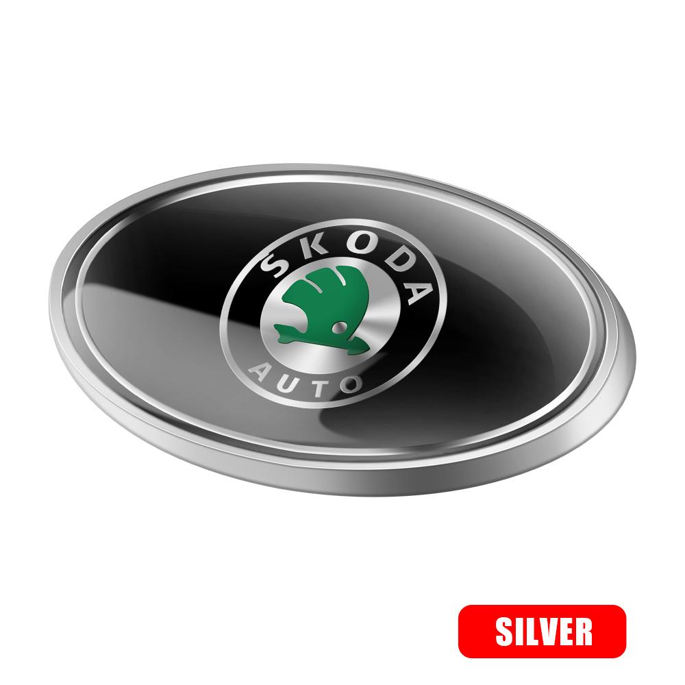 Aluminium Auto Karosserie Fenster Kofferraum Ovales Emblem Aufkleber Dekoration Zubehör Auto Styling Für Skoda VII Octavia Rapid Fabia Superb