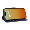 Applicable To iPhone16E Mobile Phone Leather Case 17Pro Leather Pattern Solid Color Card Insert Wallet Bracket Protective Case Three Cards