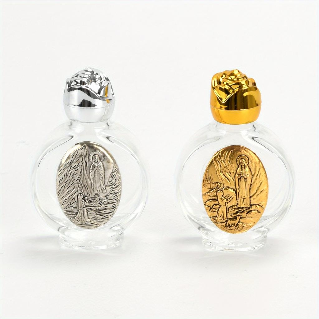 1Pc Holy Water Crown Virgin and Child Bottle Religious Cross Bottle Christian Virgin Sculpture Bottle Holy Water Bottle