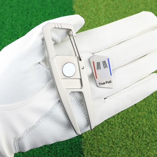 Putting Green Fork Magnetic Hanging Buckle Ball Marker Portable TRUE Putt Dig Golf
