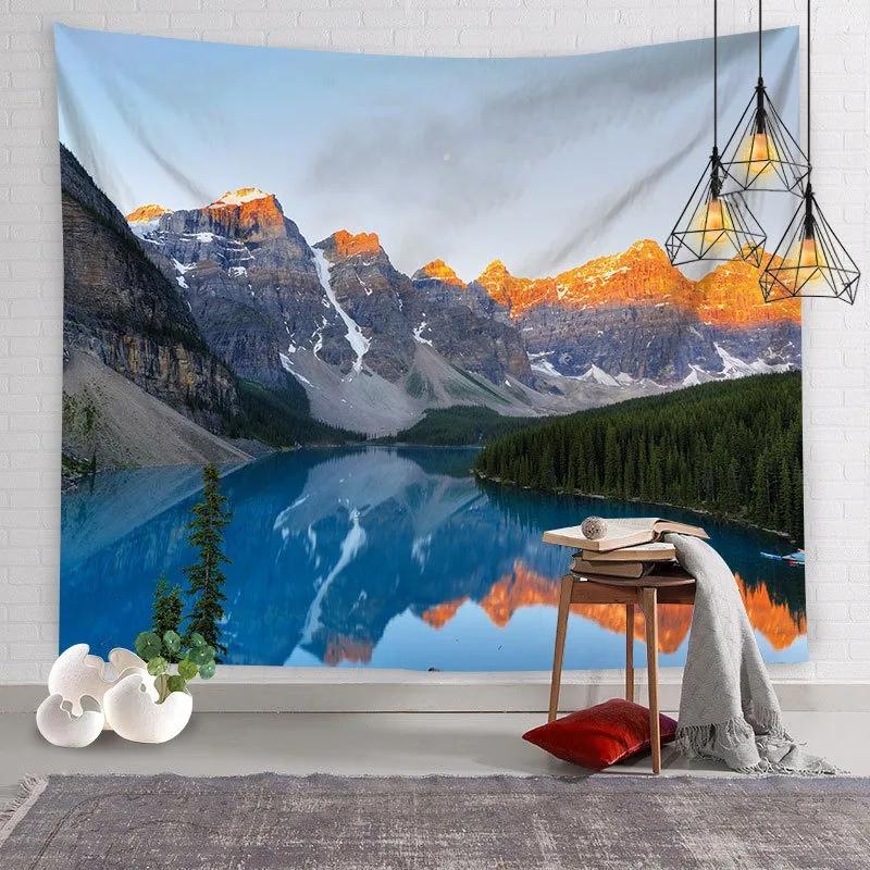 Natural Scenery Waterfall Pattern Tapestry Home Wall Decoration Tapestry Bedroom Living Room Tapestry