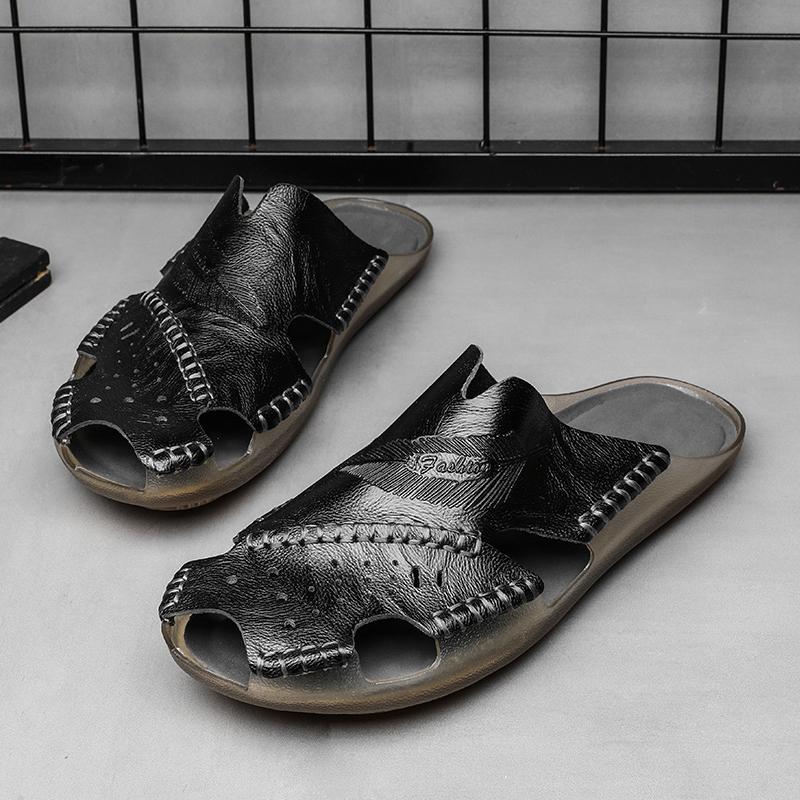 Men's Summer Comfort Shoes New Fashion Flip Flops Classic Hollow Out Slippers Casual Indoor Beach Footwear Zapatos Hombre