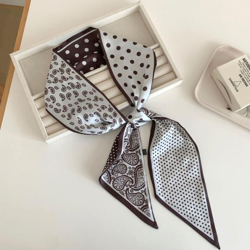 

Шелковый шарф, длинная полоса, новый принт «цветок кешью», косынка, повязка на голову, резинка для волос, сумка, стример, с рубашкой, шарф, пояс.