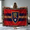 Real Salt Lake Print Flannel Blanket High Quality Warm Comfortable Cover for All Seasons Perfect for Gifts Home Decor