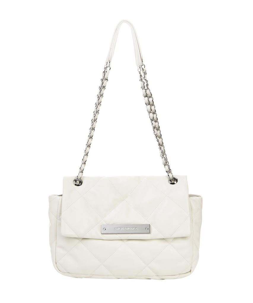 NickNicole Crystal Classic Chain BagCream