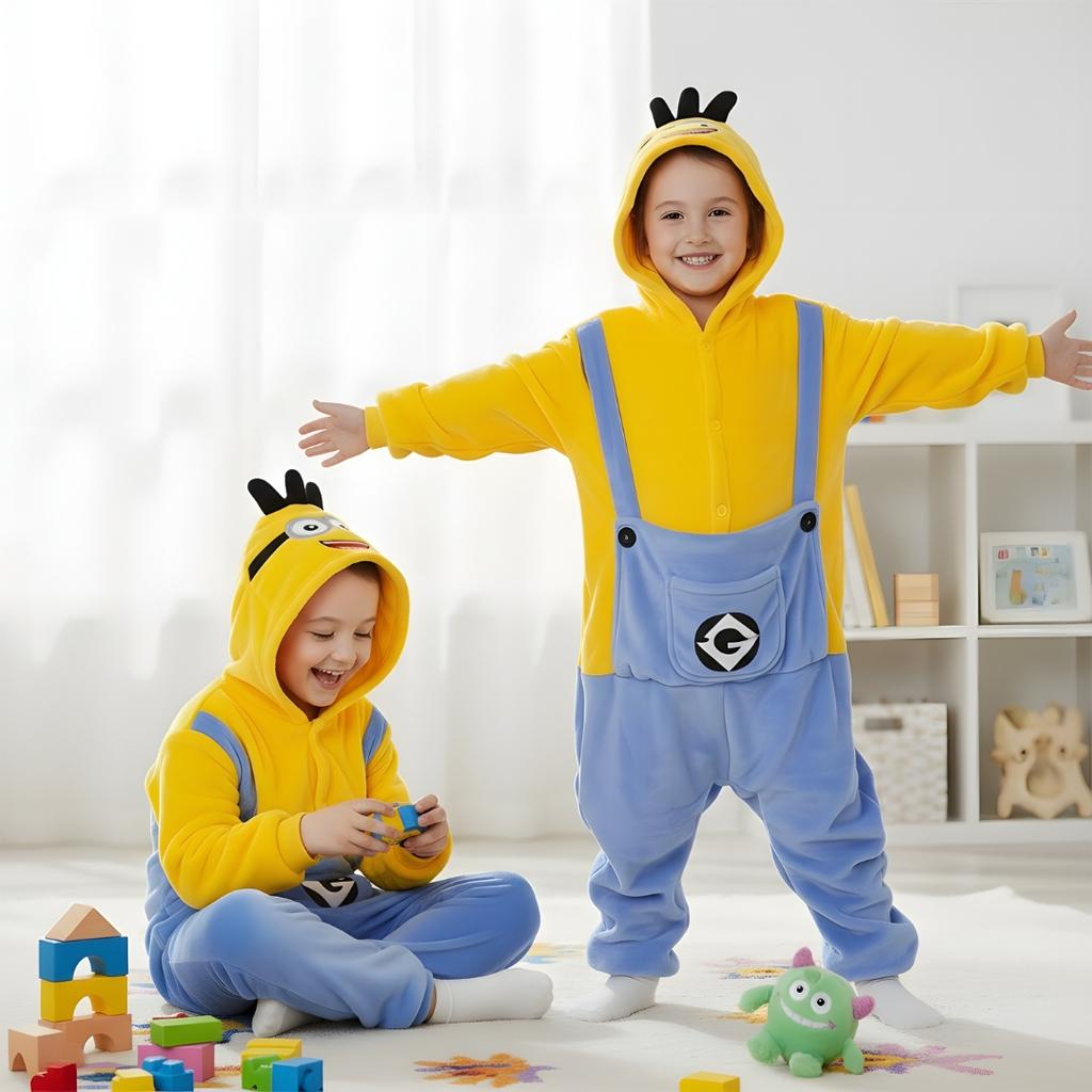 Piżama Onesie Kigurumi Kostium Przebranie Minionek Dzieci 115-125Cm