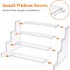 4 Tier Clear Display Risers Stand Plastic Organizers for Figures Cupcake Perfume Dessert Desktop Display Stand for Organize and