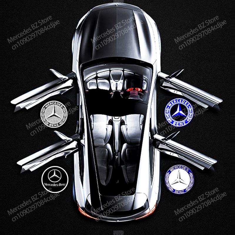 2PCS LED Car Door HD Laser Projector Lights Door Welcome Lamp Mercedes Benz Amg A C E GLC GLA GLE W205 W212 W213 X253 X156 W166
