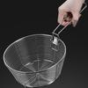 Noodle Colander Wire Sieve with Folding Long Handle Frying Basket for Pasta Cooking Dumplings Salads Noodles Deep Fryer Chips