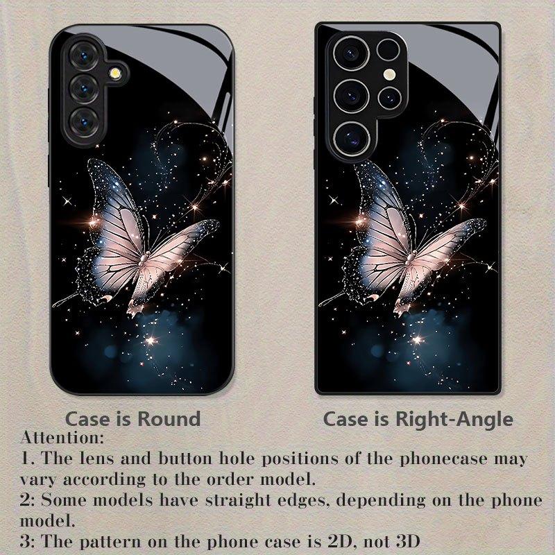 Traum Schmetterling Exquisit Luxus High-End Handyhülle Glas TPU Handyhülle für Samsung Galaxy S26 S25 S24 S23 S22 S21 FE, Ultra, Plus