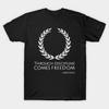 Classical Greek Philosophy Aristotle Quote Through Discipline Comes Freedom T Shirt