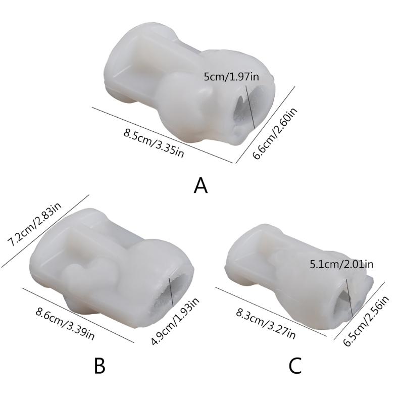 Candle Mold Aromatherapy Candle Mold 3D Bouncing Rabbit Plaster Epoxy Mold for DIY Crafts Soap Present Candle Making