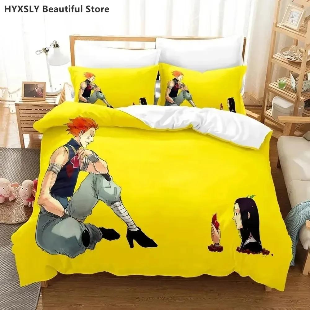Hunter X Hunter 3D Bedding Set Japanese Anime Twin Queen King Quilt Cover Pillowcases Polyester For Boys Cover Sets