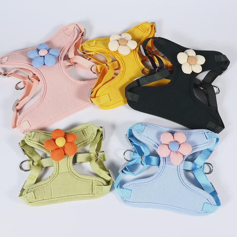 3D Kreslená vesta pro domácí mazlíčky a sada vodítka pro psy a kočky - Postroj odolný proti úniku pro venčení