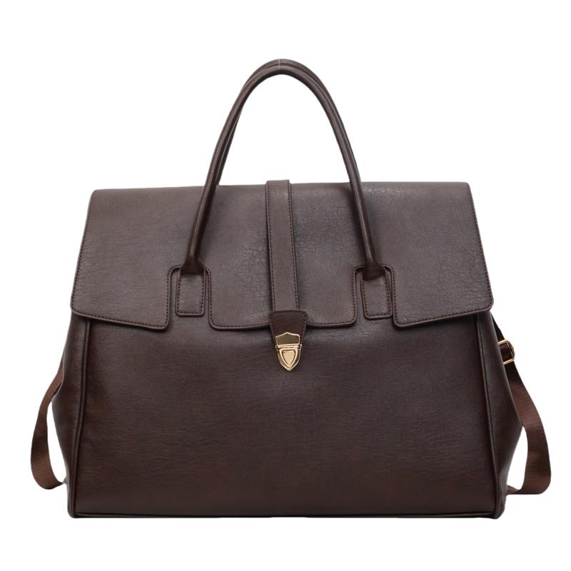 

Винтажный портфель большой вместимости, женская сумка-тоут из мягкой кожи, деловая сумка кофейный