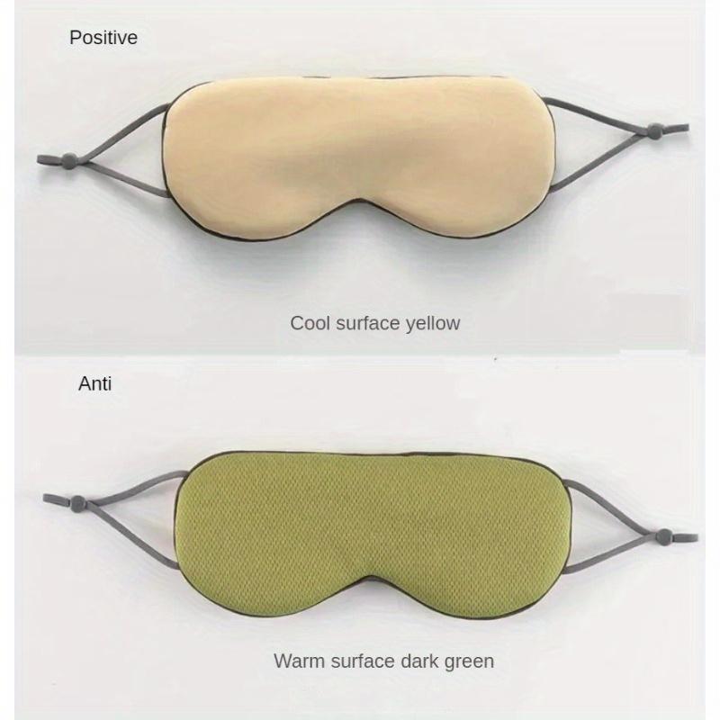 Schlafmaske, warm, kalt, doppelt verwendbar, weiche Seiden-Augenmaske, Nachtverdunkelung, Augenmaske mit verstellbarem Gummiband, Reisemaske